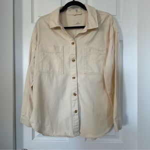 Thread & Supply Pastel yellow button down shirt